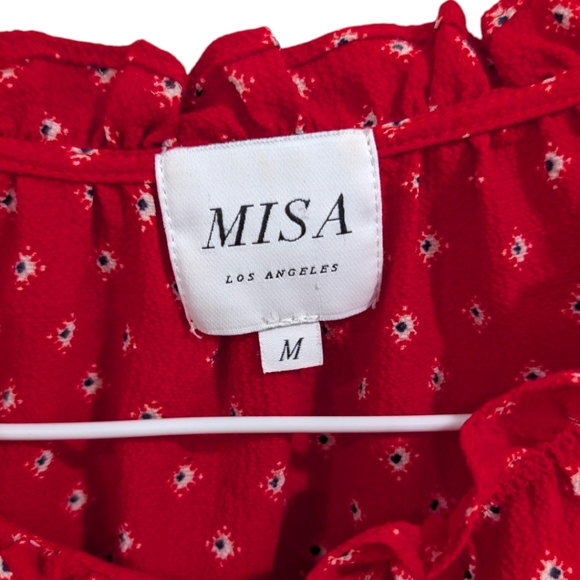 Misa los Angeles Womens Lucille Short Sleeve Blouse medium - Picture 5 of 5